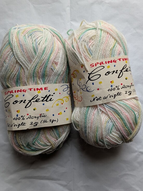 Other - 2 skeins Spring Time Confetti yarn in the color pastel confetti